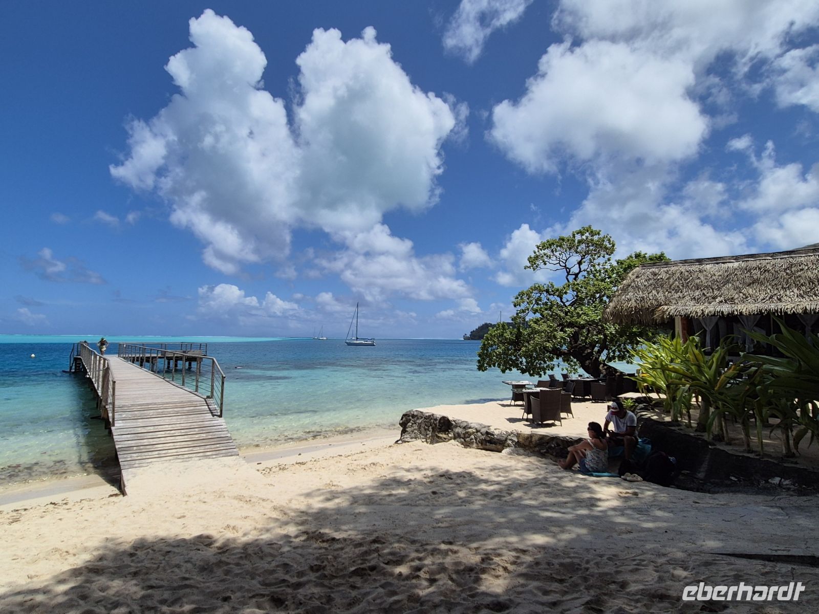 Inselrundfahrt Huahine - Badestopp Hotel Le Mahana 