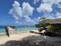 Inselrundfahrt Huahine - Badestopp Hotel Le Mahana 