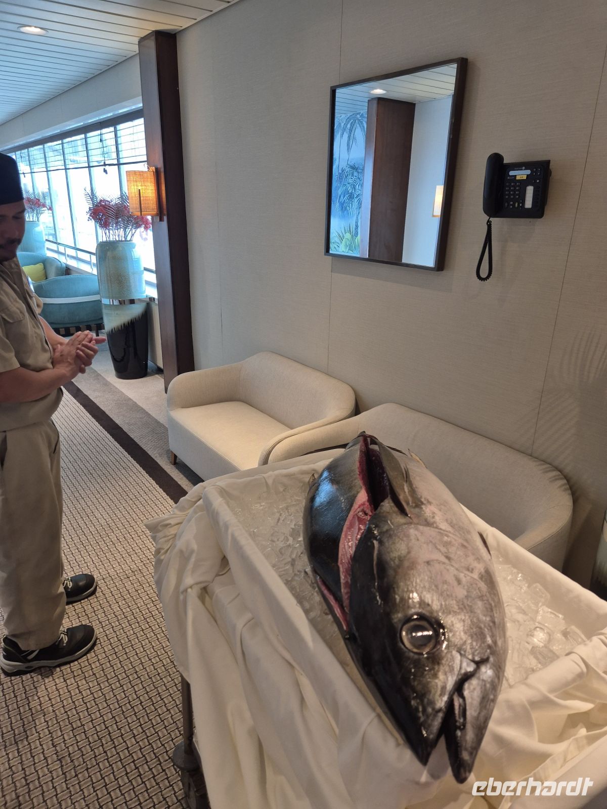 hier kommt das Abendessen angerollt