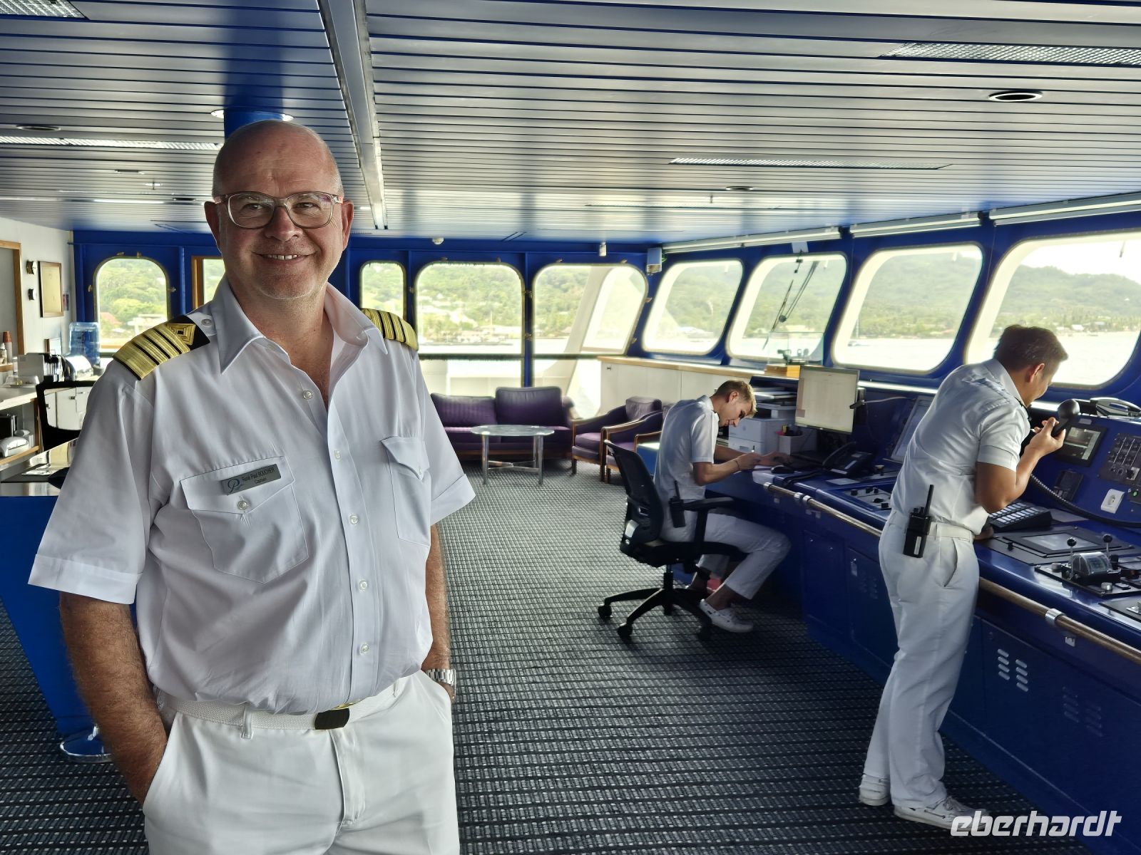 zu Gast beim Kapitän auf der Brücke