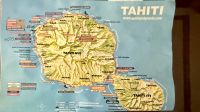 Karte und Route Jeeptour, Tahiti 