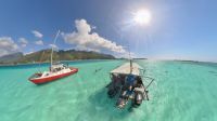 Die Lagune von Moorea - Schnorchelstopp
