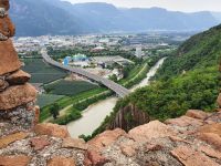 Südtirol, Sigmundskron, Blick gen Süden ins Etschtal