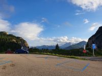 Provinz Belluno, Falzarego Pass mit Blicl zur Marmolata