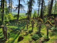 Südtirol, Pustertal, Waldfriedhof bei Bruneck