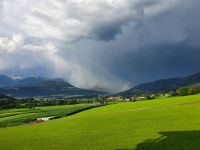 Südtirol, Pustertal, Blick von unserem Hotel