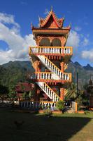 Klosteranlage im Dorf der Minderheit „Lao Lum“