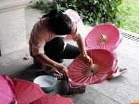 Schirmfabrik in Chiang Mai