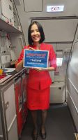 Eine lächelnde Stewardess - Flug nach Chiang Mai