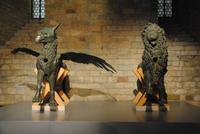 Wappentiere Perugias Greifen u. der Löwe