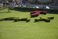 Platz vor der Oberkirche - Assisi-Kreuz u. Spruch der Franziskaner
