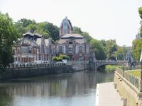 Elbe mit Wasserwerk Königgrätz