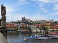 Prag, Blick von der Karlsbrücke zum Hradschin