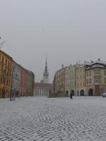 Blick vom Niederring zum Oberring in Olomouc
