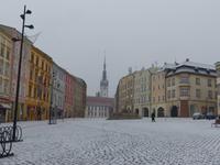 Blick vom Niederring zum Oberring in Olomouc