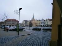 Der Markt von Melnik mit seinen Lauben