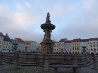 Brunnen auf Marktplatz Budweis
