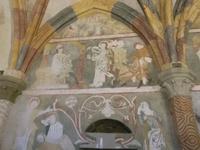 Wandgemälde in der Basilika von Trebic