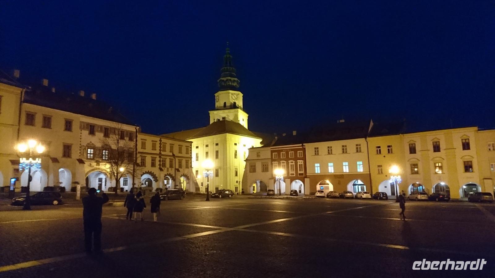 Blick zum Schloss Kromeriz am Abend