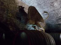 DSCN2420  Kultfigur im Weinkeller - halb Adler, halb Löwe
