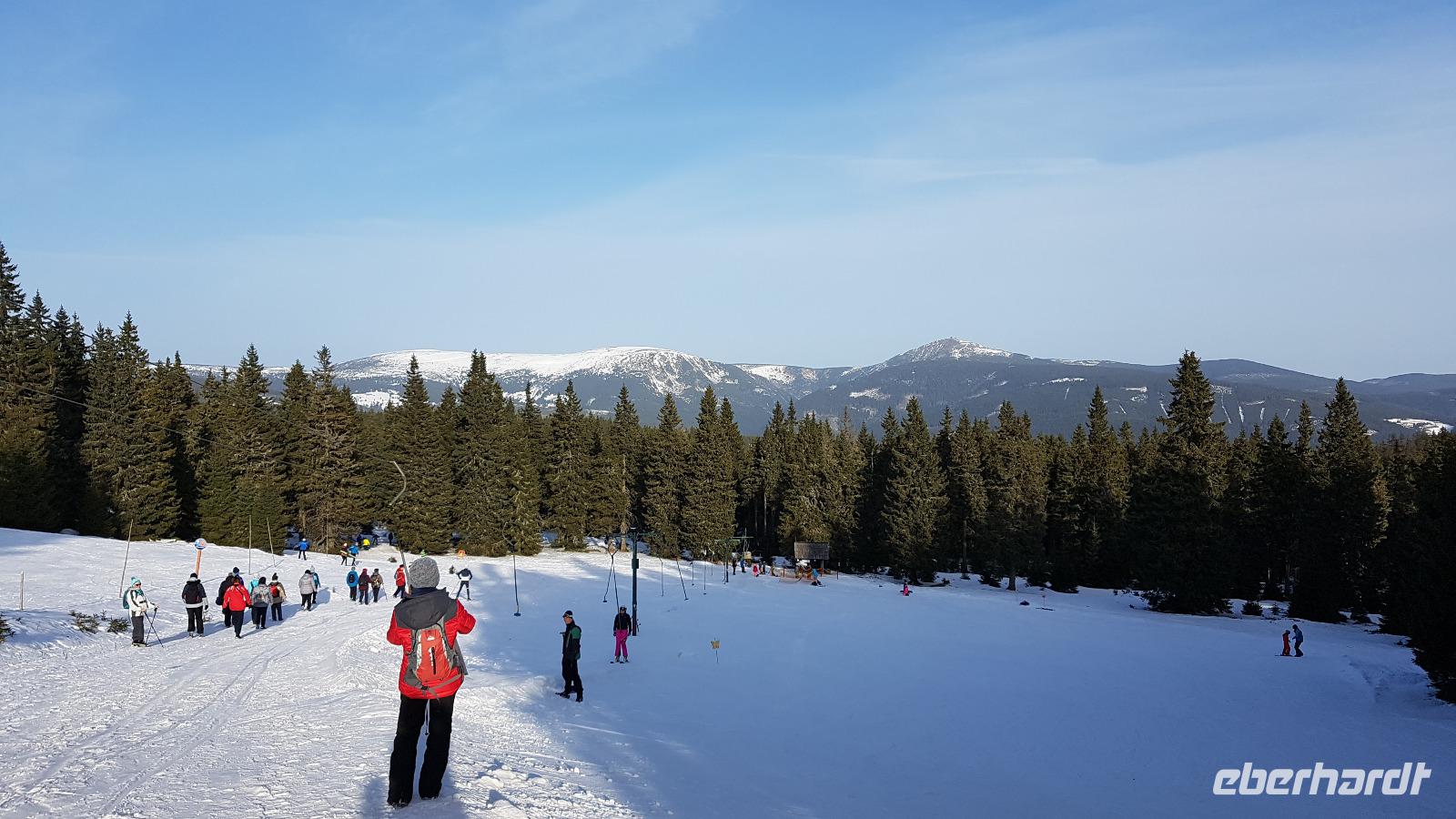 Tschechische Republik, Riesengebirge, Janske Lazne, Cerna Hora, Blick zur Schneekoppe