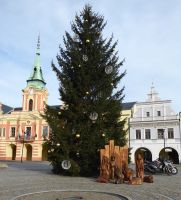 Melnik Marktplatz mit Grippe