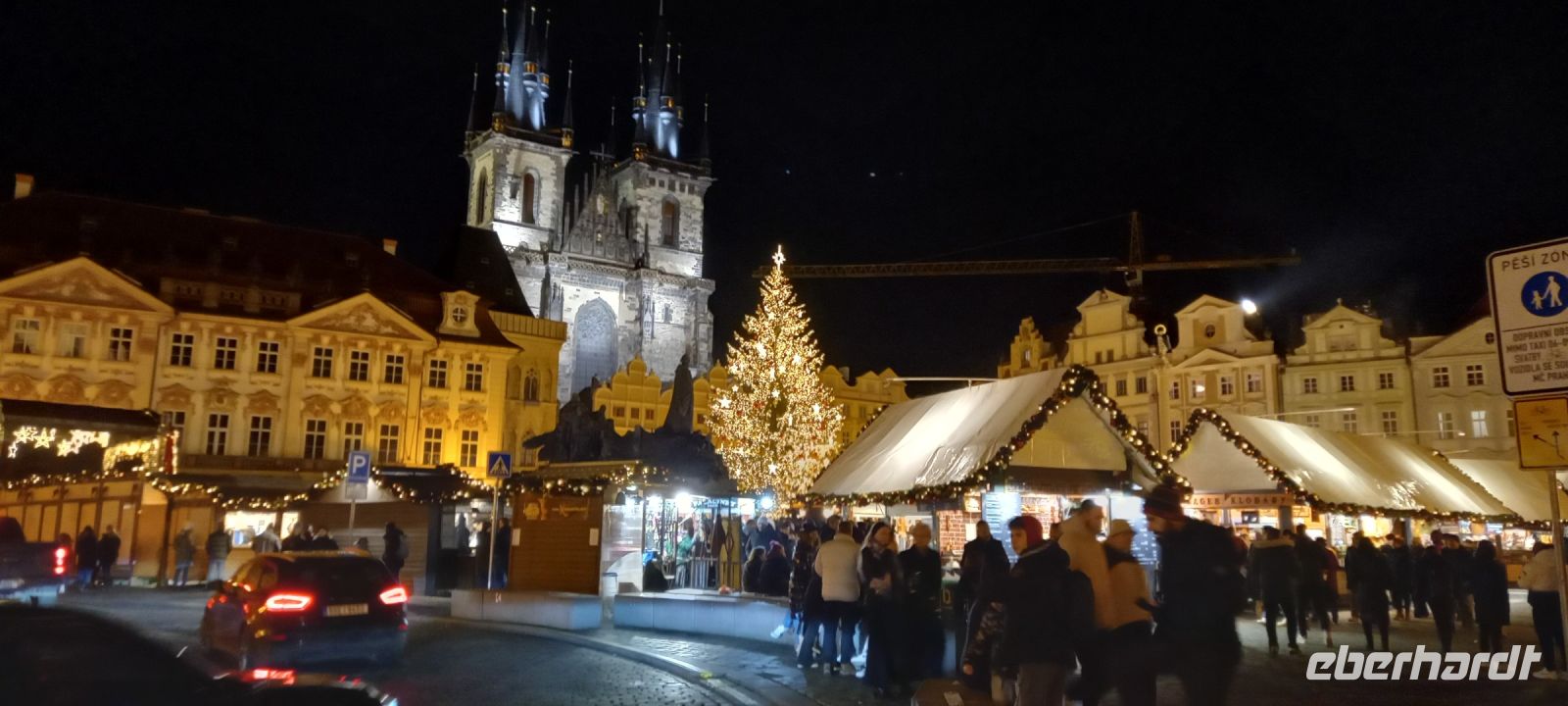 Prag Weihnachtsmarkt am Abend
