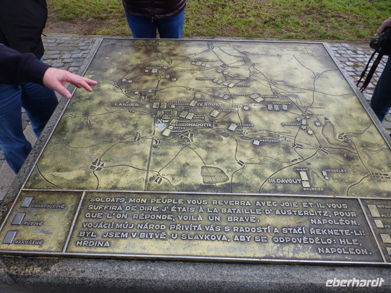 Das Schlachtfeld von Austerlitz. Die Aufstellung der Heere ist anhand dieses Modells gut nachzuvollziehen.