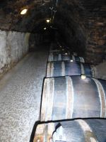 … und Fässer verlieren sich in der Weite des Kellers.