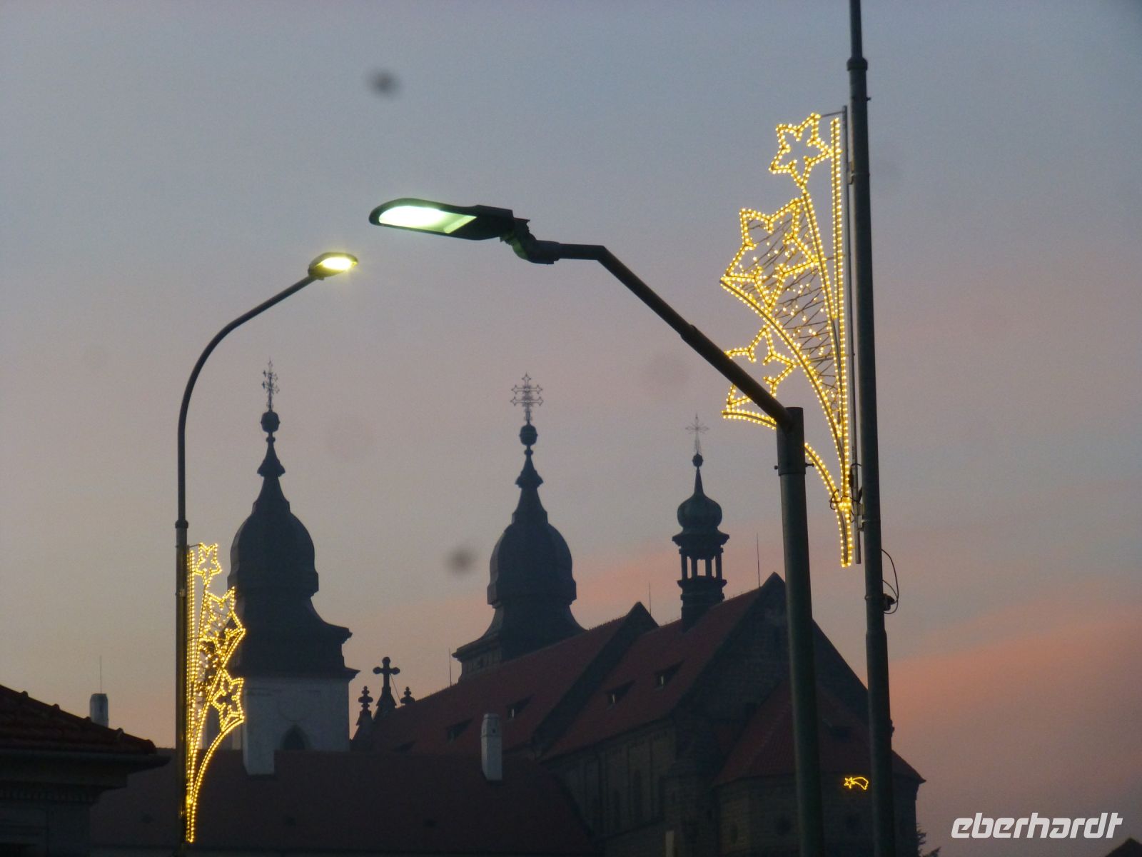 Die Stadtsilhoutte im Abendlicht …