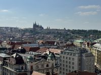 Blick vom Rathausturm auf die Burg
