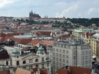 Blick vom Rathausturm auf die Burg