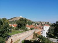 Blick auf die Stadt vom Schloss Mikulov