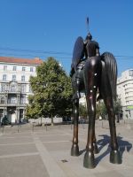 Reiterstandbild des Markgrafen Jobst von Luxemburg, vor der Thomas-Kirche in Brünn