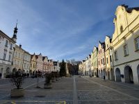 3. Tag – Neujahrsausflug nach Trebon und Telc – Stadtführung in Trebon – Marktplatz mit Pestsäule