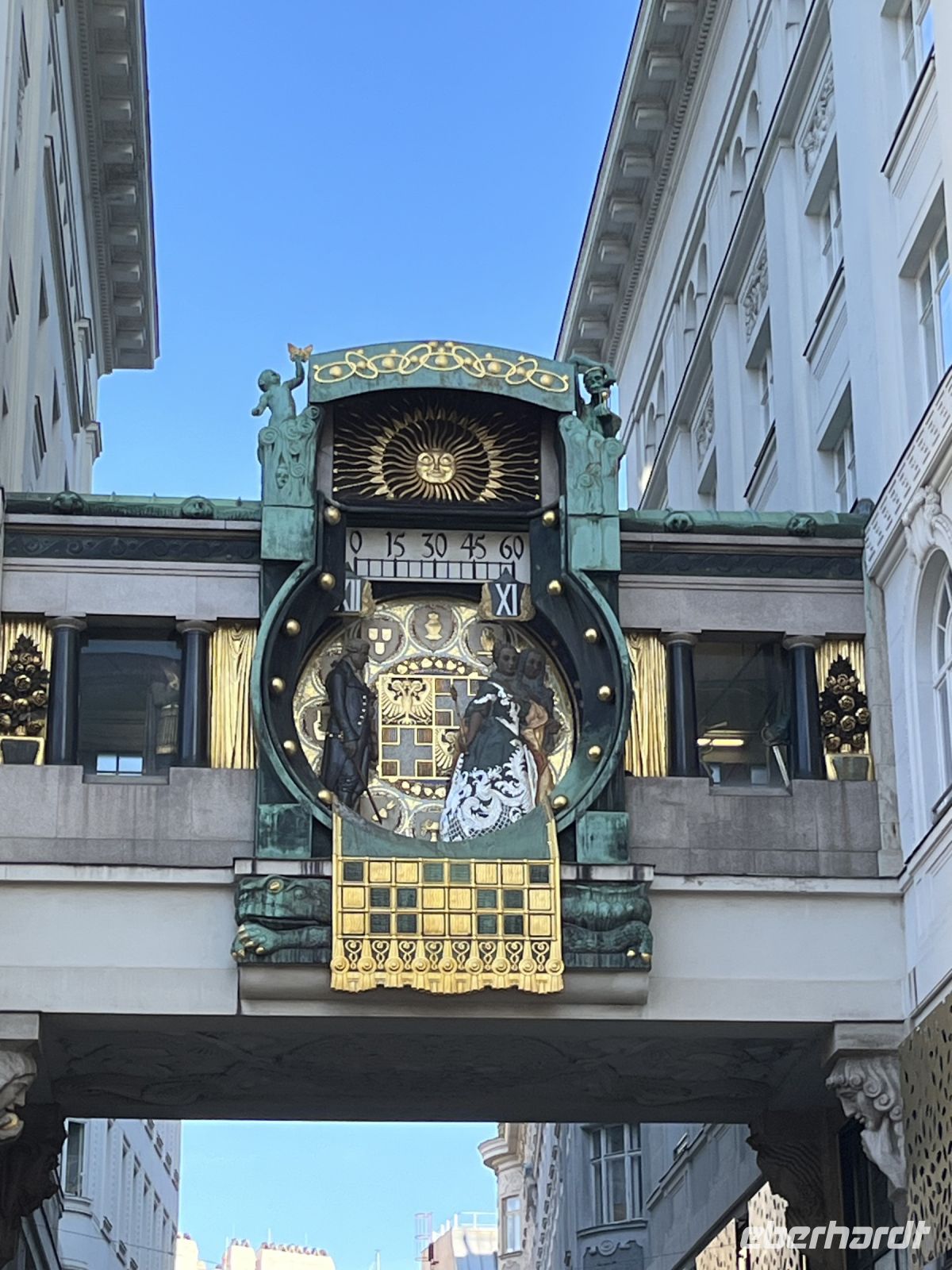 26.12.24 Ausflug nach Wien - Ankeuhr am Schwedenplatz