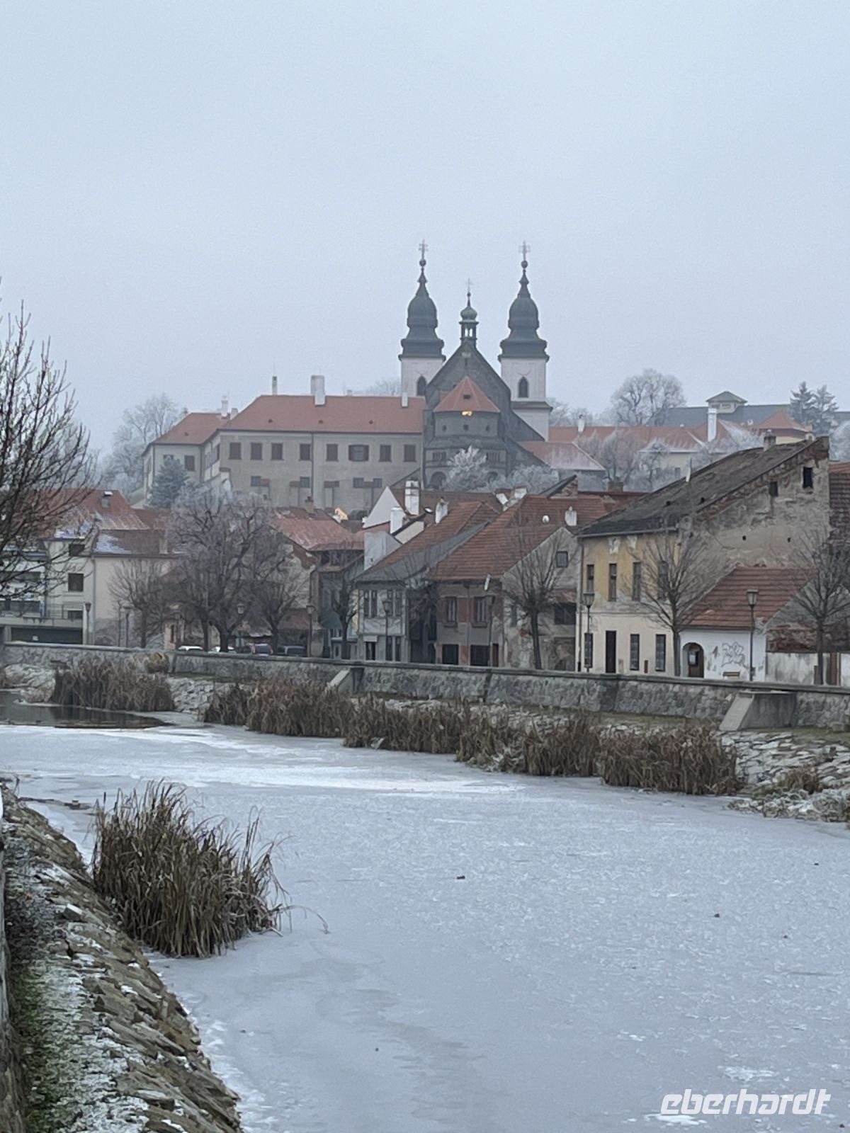 01.01.2025 Trebic - Blick vom Fluß -Jihlava 