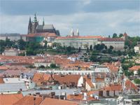 Blick vom Rathausturm zur Burg