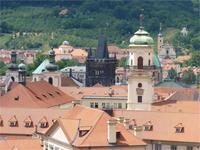 Blick vom Rathausturm zur Karlsbrücke