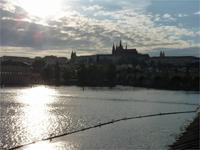 Sonnenuntergang an der Moldau