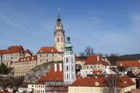 Blick zum Schloss von Krumau
