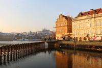 Smetana-Kai an der Moldau in Prag