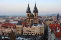 Blick vom Altstädter Rathausturm in Prag