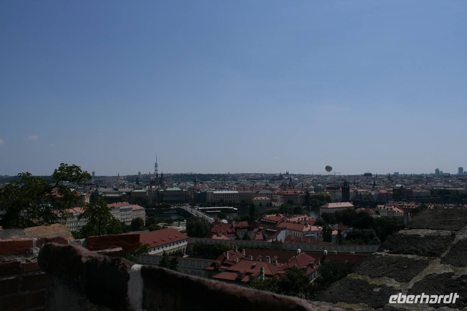 Von hier ist die Aussicht noch besser als von der Burgrampe aus.