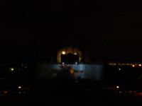 Auch Filmausschnitte wurden auf die Fontäne projiziert. Hier die wohl bekannteste Szene aus dem Film Titanic.