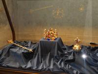Ein Duplikat der böhmischen Kronjuwelen wird im alten Königspalast der Prager Burg aufbewahrt.