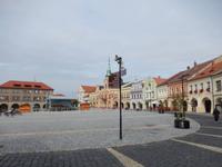Marktplatz des kleinen Städtchens Melnik.