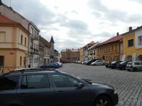 Typische Straße in der Altstadt von Melnik.