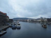 Blick auf die Moldau von der Chechuv most, Prag