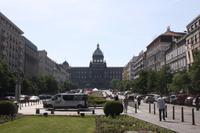 Blick vom Wenzelsplatz zum Nationalmuseum